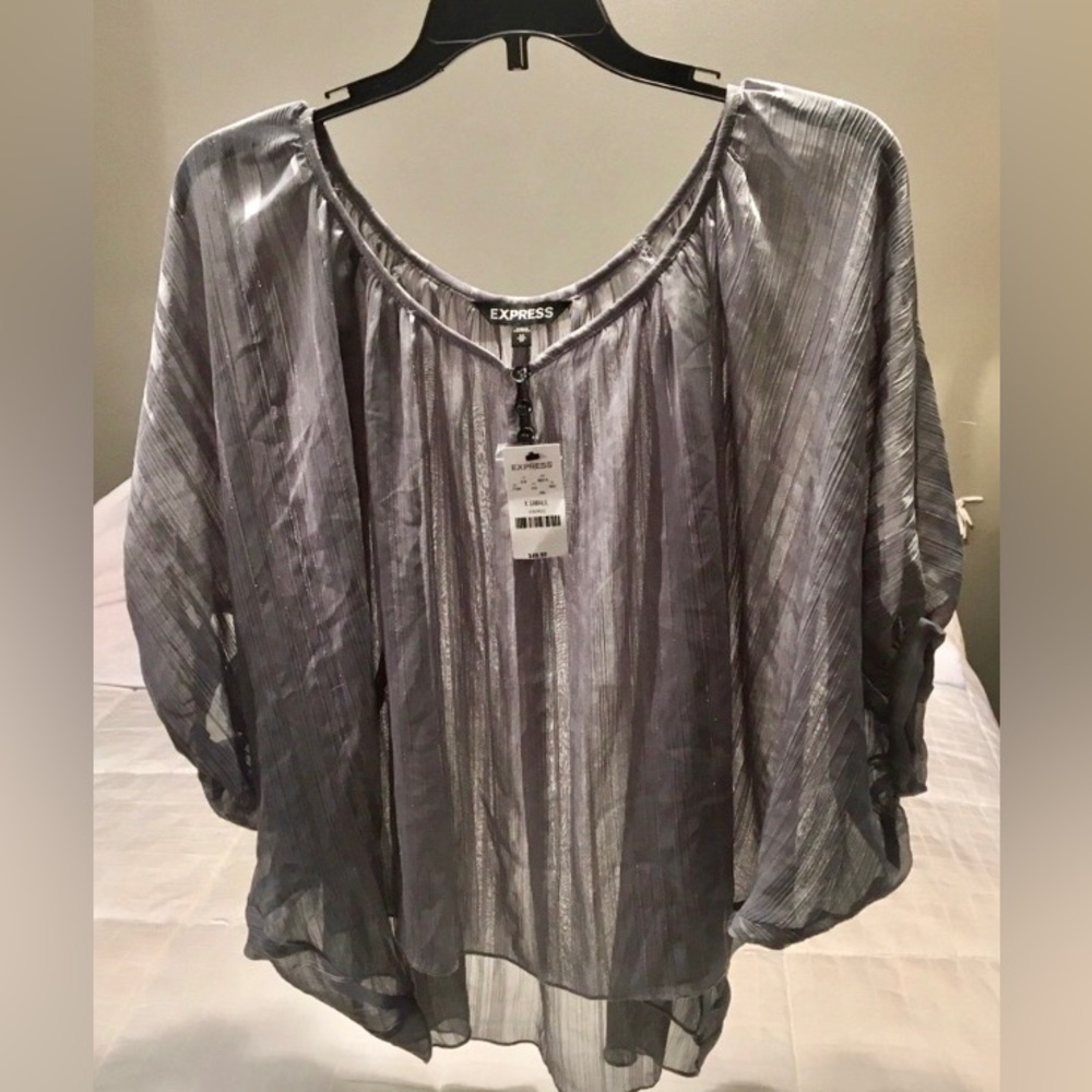 Express Scoop Neck Drape Arm Top Blouse Shirt NWT Size XS